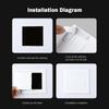 Door Latch Self-adhesive Access Panel Door Plastic Removable Opening Flap Cover Plate White Inspection Hole Doors Wall Ceiling