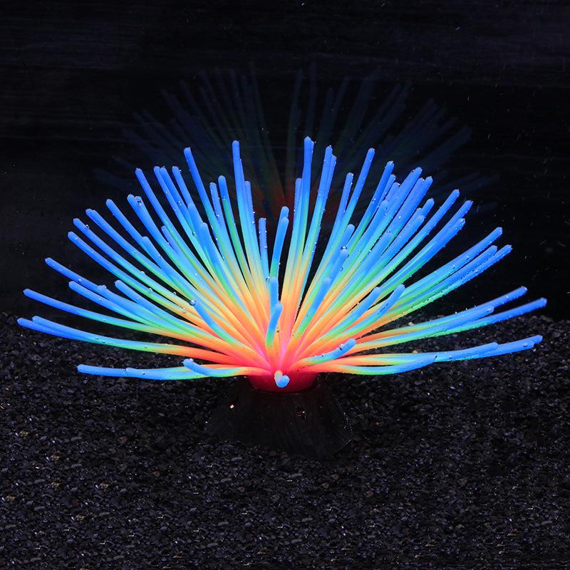 

Aquarium Fish Tank Landscaping Decoration Fake Water Plants - Silicone Simulation Coral Sea Urchin Balls One Size синий