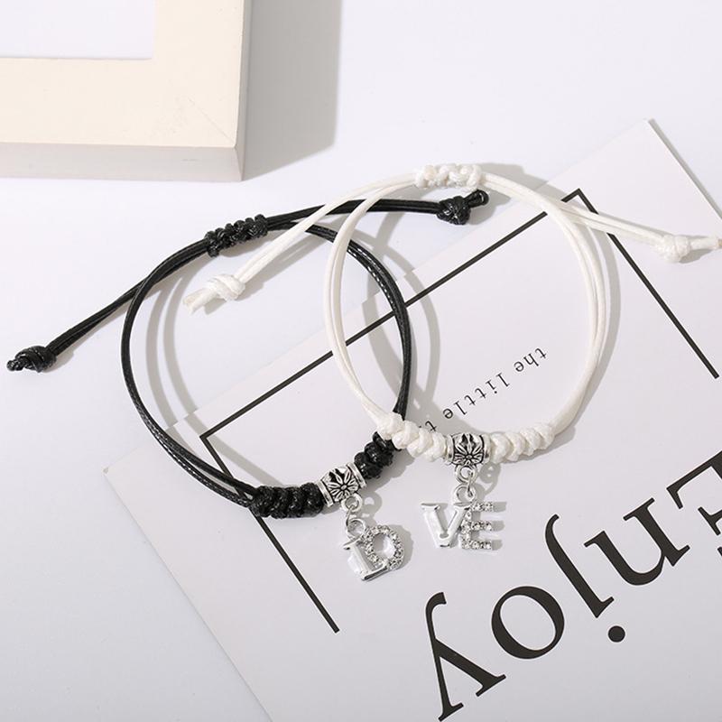 Couple Star Bracelet For Lover Women Men Hand Crafted Adjustable Rope Friends Relationship Matching Bracelets Jewelry Gift