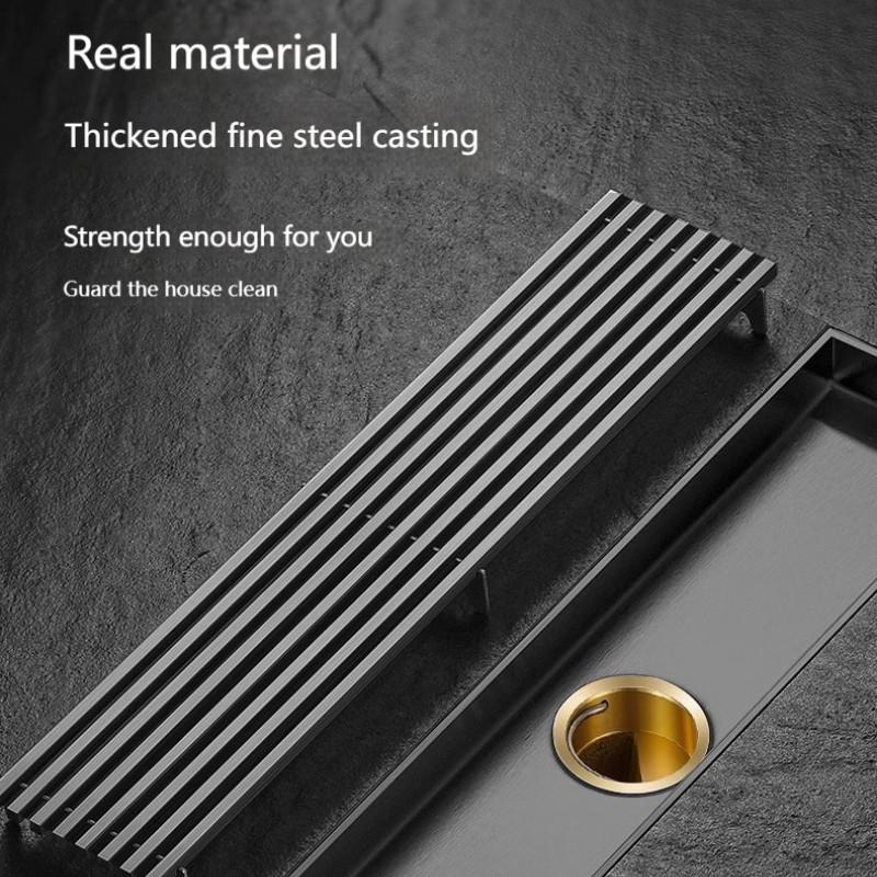 High Quality Bathroom Floor Drain 304 Stainless Steel Rectangular Drain Odor Prevention Shower Drainage Pipe