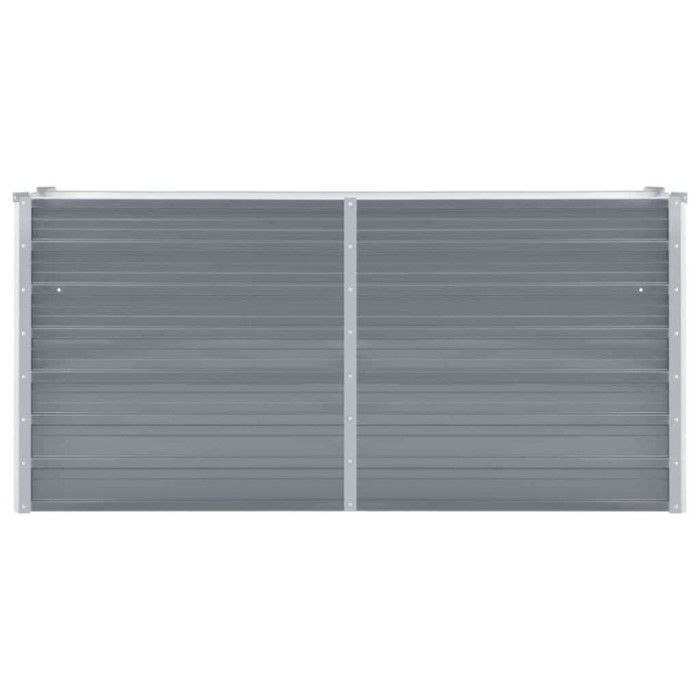 VidaXL Lit surélevé de jardin Acier galvanisé 160x40x77 cm Gris