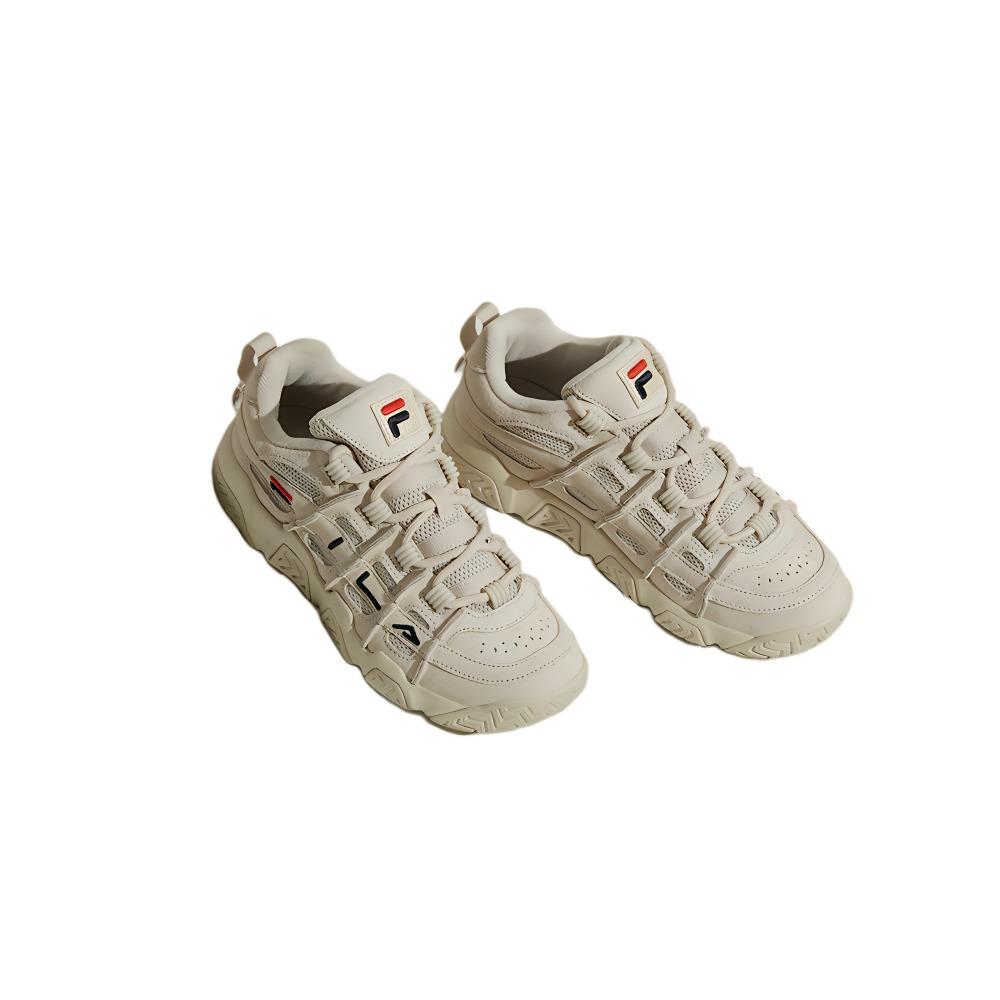 FILA Fusion Buster Comfortable Lightweight Shock Absorbing Durable Breathable Low Top Basketball Shoes Women sneaker Beige T12W323209QOM