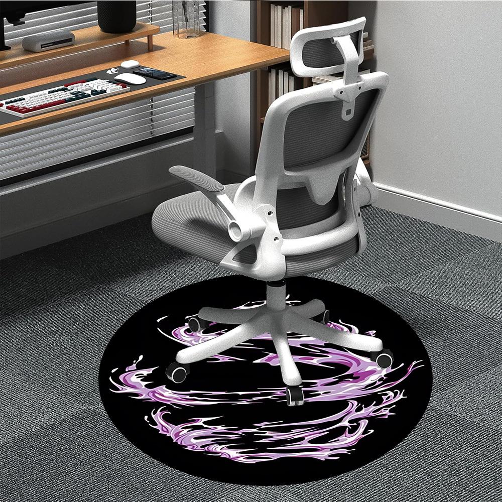 

1pc Water Flame Chair Carpet for Office Non-Slip, Rug for Office, Room, Good Gift for Family or Friends, yy251226153 80cm by 80cm