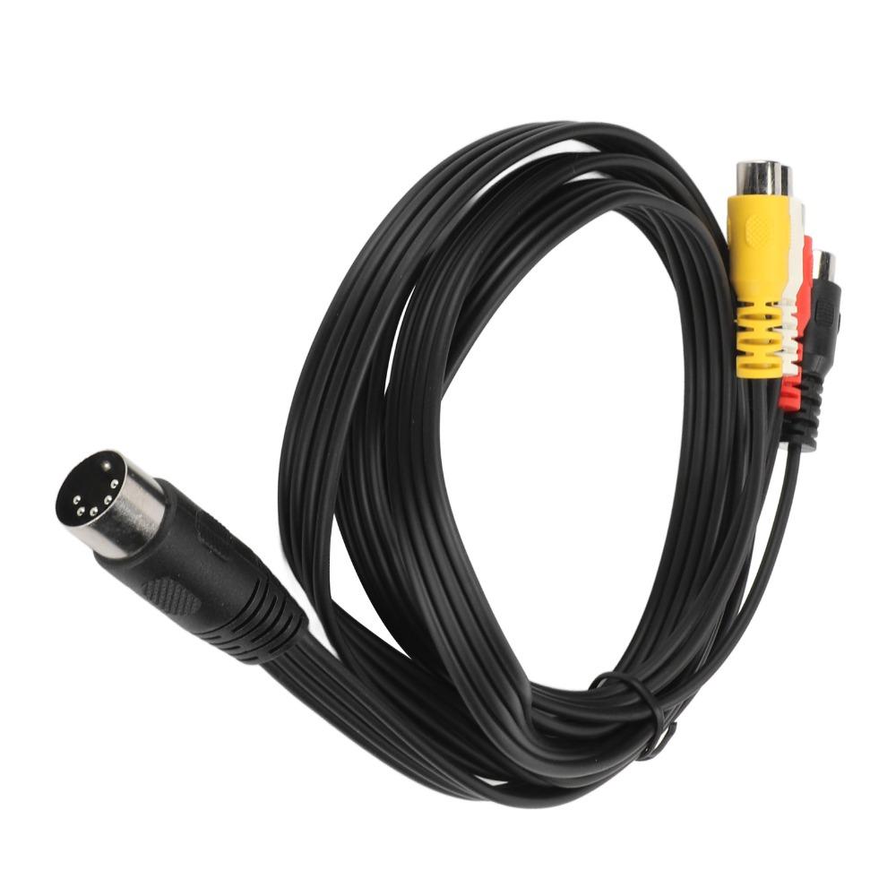 Plug and Play 5 Pin Male Din to 4RCA Female Cable 4.9ft Conversion Cord Audio Cable Connector  DVD