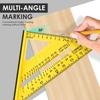 Woodworking Triangle Ruler Plastic Precision Right Angle Measuring Framing Ruler Carpenter Tools Clear Scale Square Protractor