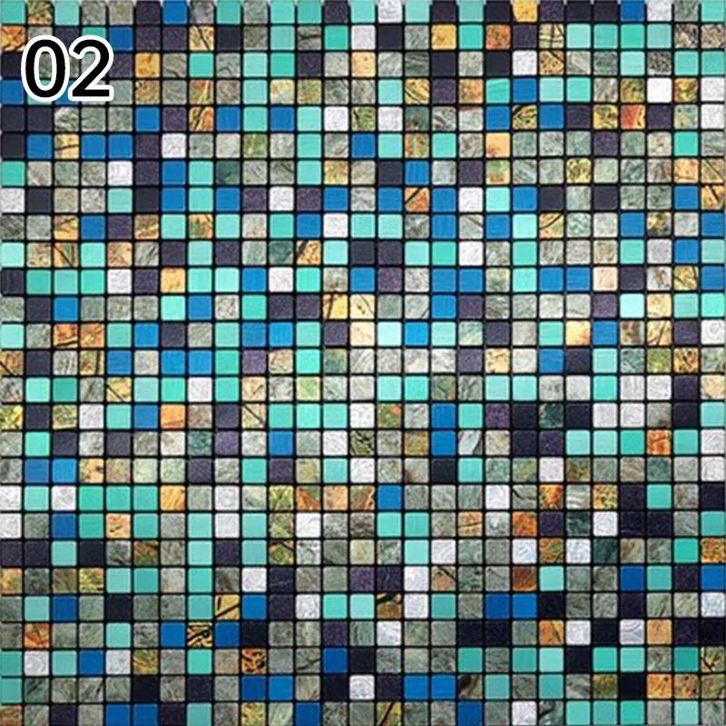 30X30Cm Self Adhesive Mosaic Wall Decal Waterproof Kitchen Bathroom Wallpaper Wall Stickers Small Lattice Crystal Sticker Tile