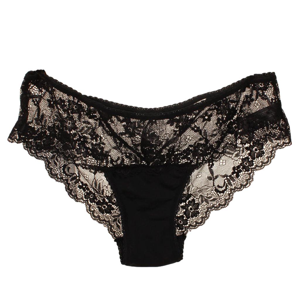 Women Sexy Lace See-Through Breathable Fashion Panties Briefs Lingerie Underwear