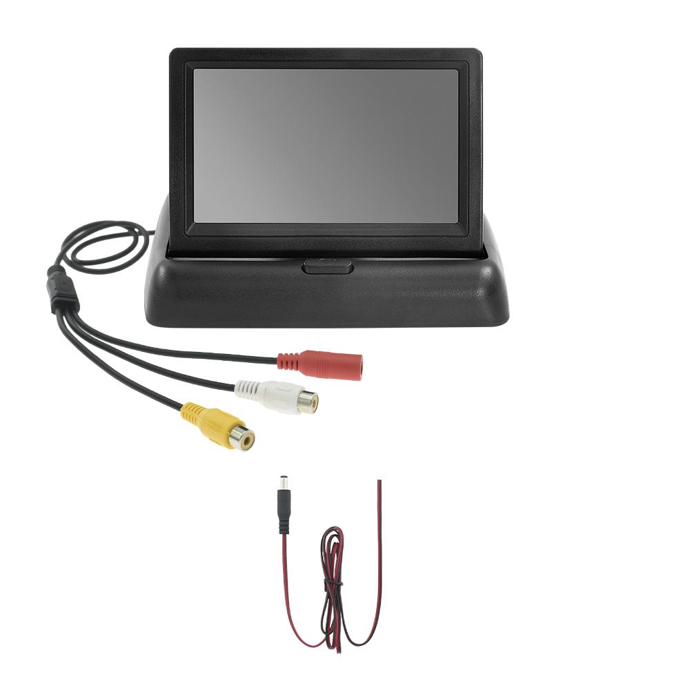 

4.3 TFT ЖК-экран HD Складной автомобильный монитор с камерой заднего вида Светодиодная подсветка для парковки автомобиля Простая установка