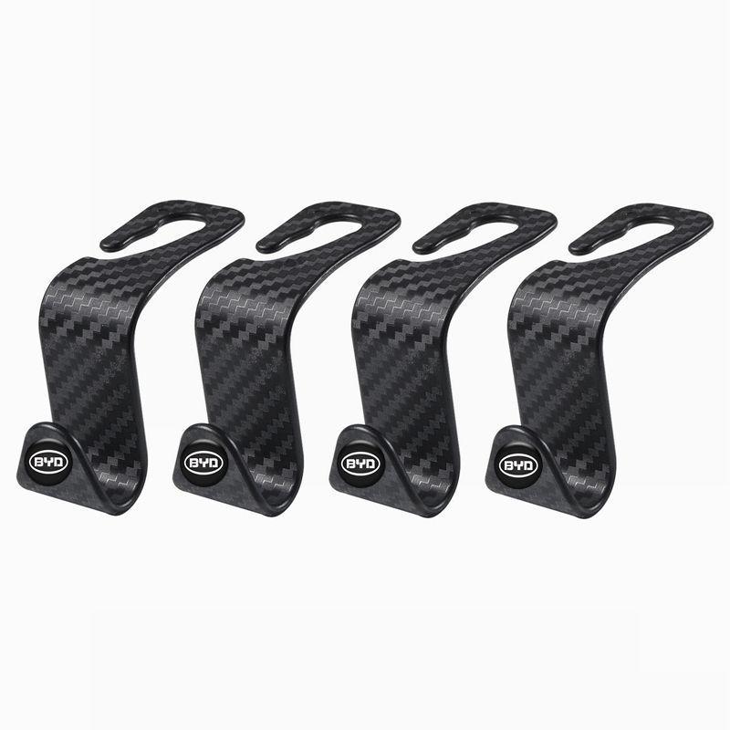Car Seat Hidden Hooks with Carbon Fiber Texture