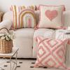 Pink Tufted Heart Throw Pillow - Girlish Cushion for Sofa, Bed, or Bay Window Decoration