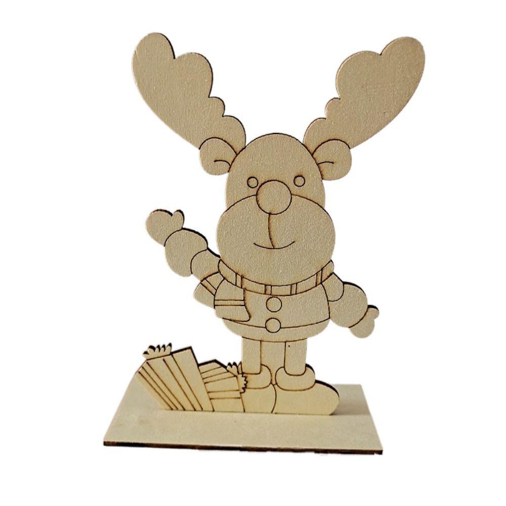 Decoração Suprimentos para Festa Enfeites de Natal Modelo Papai Noel Brinquedos DIY Enfeites de Mesa de Madeira