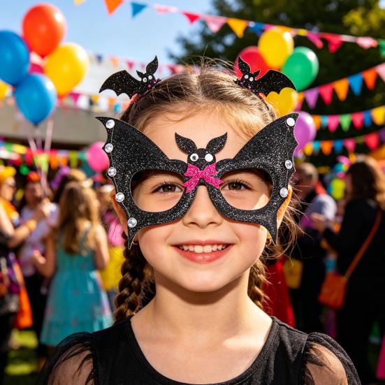 Durable Lightweight Festive Frames Halloween Pumpkin Glasses, Funny Eyewear for Kids Adults, Spooky Party Cute Ghost Eyeglass Photo Booth Props, Trick