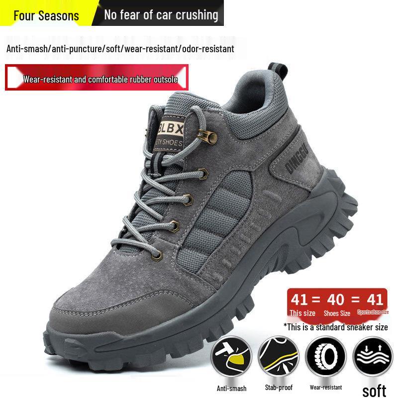 Ruima Men s Steel Toe Safety Work Boots 40