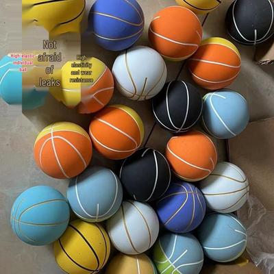 6CM aufblasbarer Gummi Mini-Basketball - Hüpfender, Hohlkugel, Outdoor Handgriffball