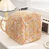 Fabric Floral Pattern Storage Basket Large Capacity Quilted Design Fabric Laundry Basket Collapsible Design Easy Carry Handles