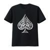 Womens Ace Of Spades T Shirt Black 2XL Vintage Washed Versatile Graphic Breathable Top For Everyday Wear Soft Stretched