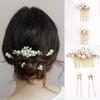 Silver Bride Hair Pins Gold Hair Fork Vintage Wedding Headwear  Headpiece