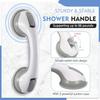 2PCS Suction Cup Grab Bars No Drill Shower Handles for Elder Adjustable Height Non-Slip Rail Toilet Fall Prevention Handrail