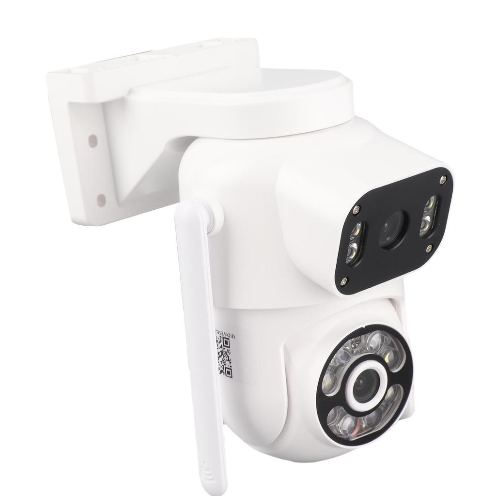 3MP+3MP Wireless Security Camera Dual Lens Wall Mount Smart WiFi Camera Full Color Night Vision 2 Way Audio Motion
