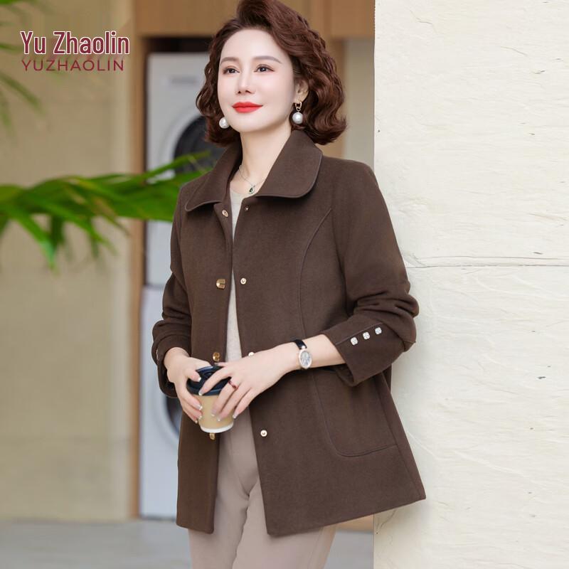 YUZHAOLIN Women's Plus Size Wool Blend Short Coat