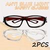 Unisex Large Size Safety Glasses Men's Fog-Proof with Blue Light Blocking Clear Lenses And Side Wing Protection