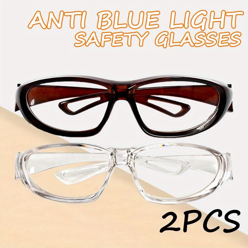 Unisex Large Size Safety Glasses Men's Fog-Proof with Blue Light Blocking Clear Lenses And Side Wing Protection