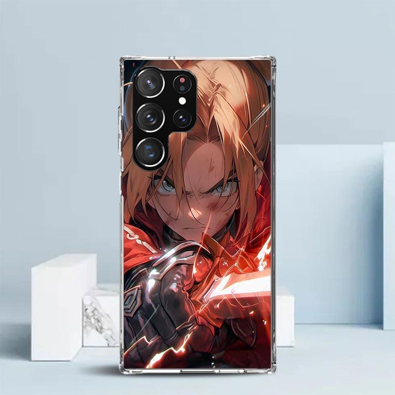 Anime F-ullmetal A-Alchemist Soft Cover for Samsung Galaxy S25 Edge S26 S24 S23 Ultra Phone Case S22 S21 Plus S20 FE Print Patte