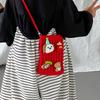 Cartoon Kids Shoulder Bag With Handcrafted Knit Cute Doll Design For Toddler Daily Use