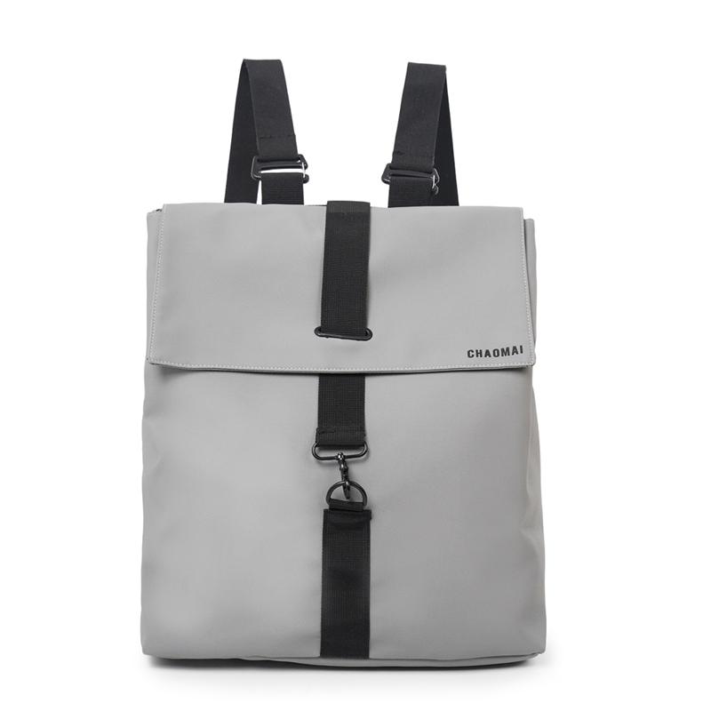 Минималистичный рюкзак с верхним сворачиванием для унисекс – Водостойкая уличная сумка с регулируемыми лямками – Идеально подходит для повседневного использования, походов и путешествий светло-серый