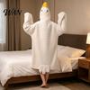 Roliga Djurpyjamaser Rolig Gås Anka Kostym för Barn Vuxna, Pyjamas med Huvuva Onesie Pyjamaser, Mjuk Plysch Bärbar Filt, Halloween Cosplay Varm