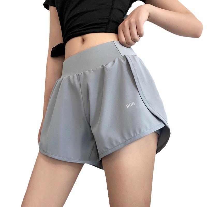 Shorts de Yoga e Corrida Feminino 2 em 1 de Cintura Alta - Anti-Exposição, Emagrecedor, Roupa Ativa de Verão