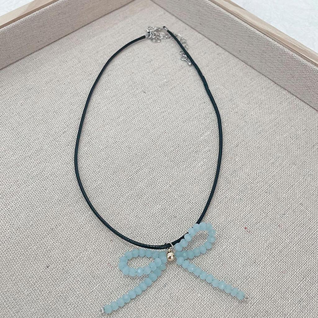 Elegant Bowknot Necklace Unique Perals Bowknot Pendant Clavicular Chains Accessories Perfect for Parties and Weddings