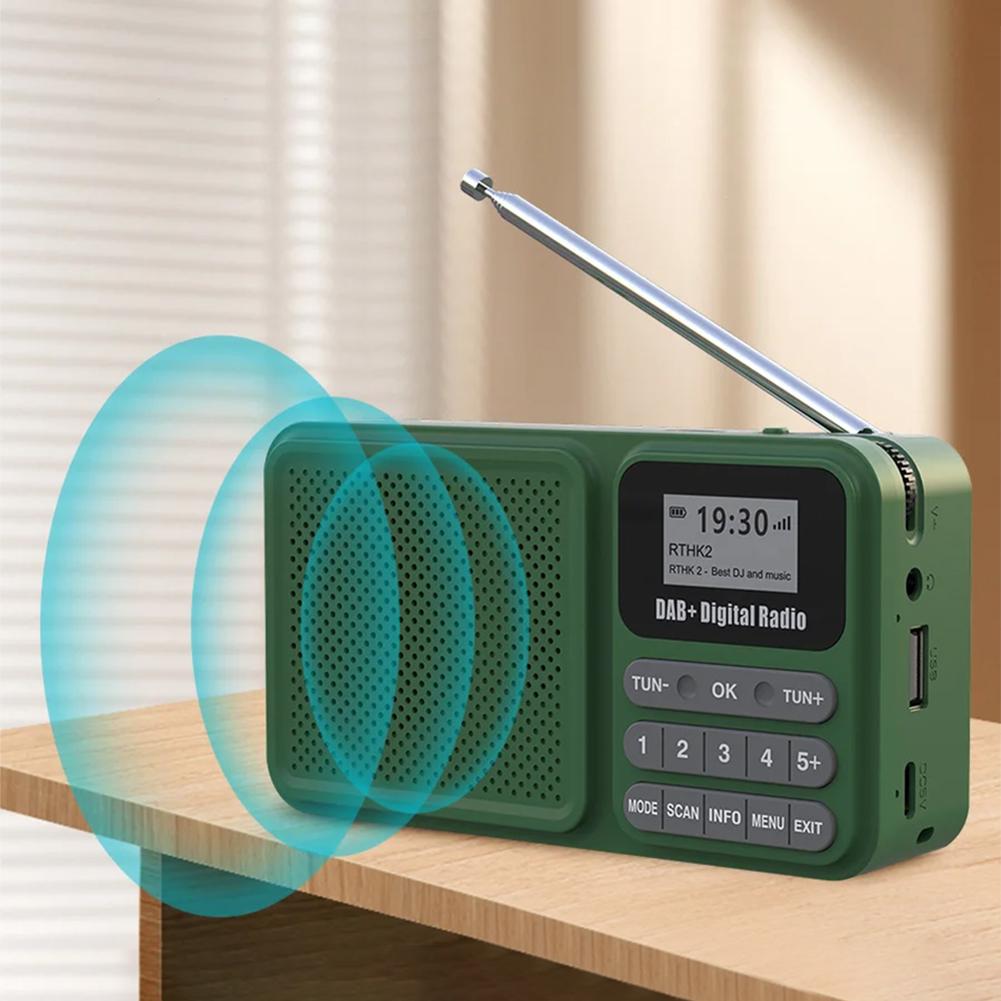 Portable DAB+ Digital Radio Solar Powered/Rechargable FM Radio Bluetooth-Compatible/U Disk TF Card MP3 Play Loudspeaker