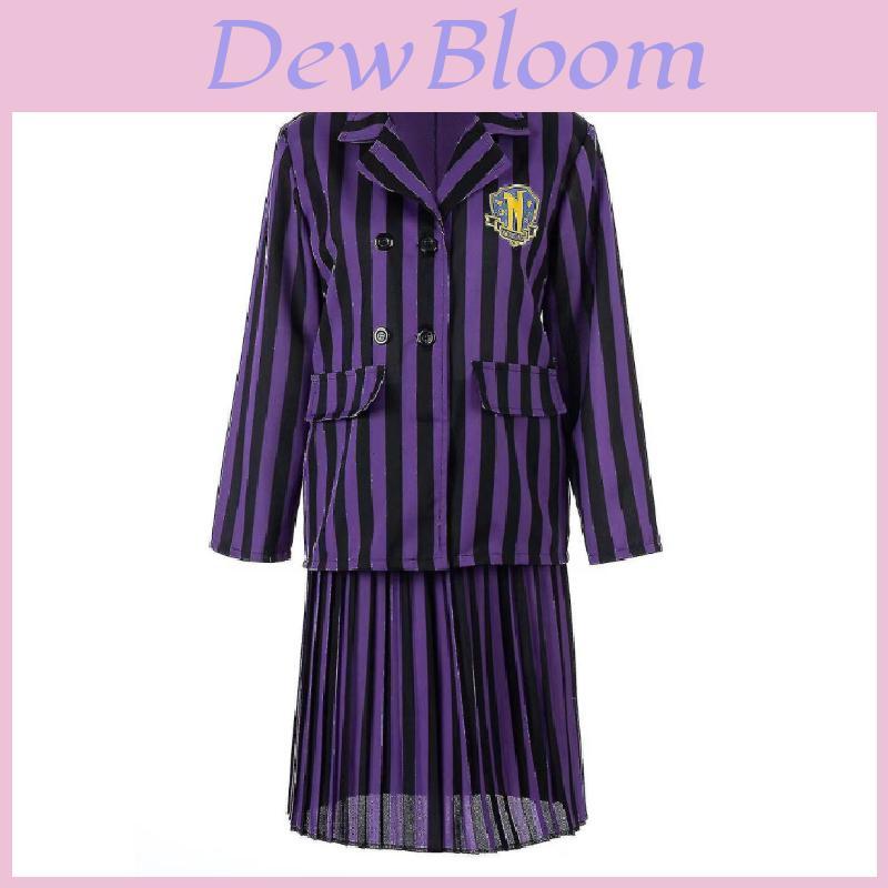 Halloween Cosplay Dress For Women Featuring Wednesday Addams Theme