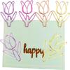40pcs/bag Tulip Paper Clip Flower Creative Cartoon Cute Stationery Paper Clip Office Shape Shaped Metal Paper Clip
