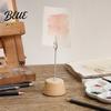 Waterproof Wooden Clip Wood Place Card Holder with Metal Clip Small Table Number