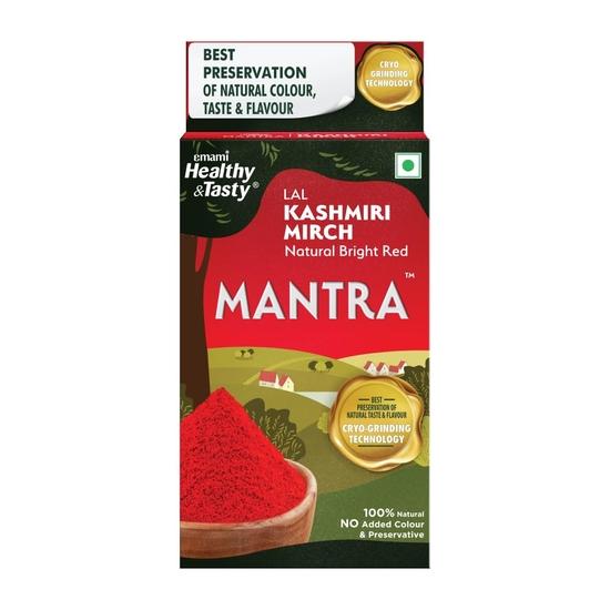 Эмами Здоровый и Вкусный Мантра Лал Кашмири Мирч В Бумажной Коробке с Застежкой-Молнией,Порошок,100 Грамм