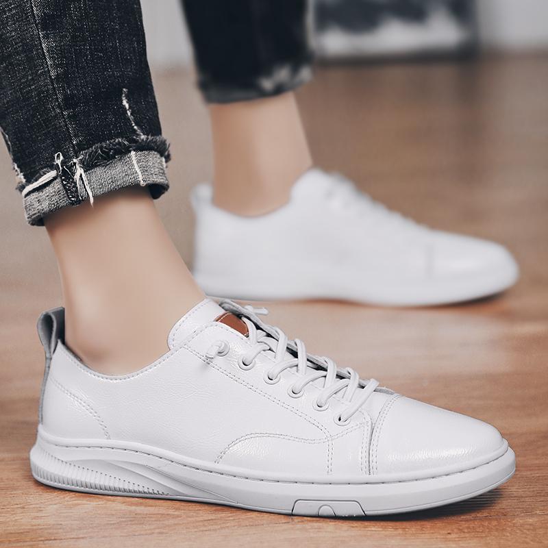Fashion Fashionable Men's Lace-Up Casual Shoe Comfortable Lightweight Breathable Daily Walking Shoe Anti-Slip  Wear-Resistant Flat Shoes