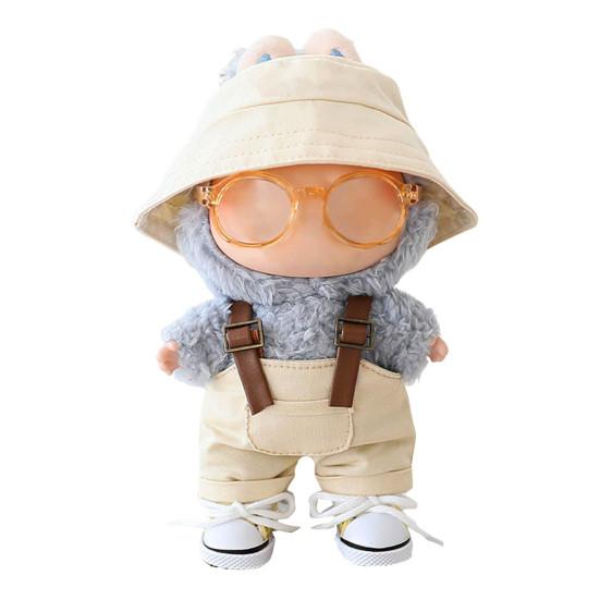 Doll Clothes Set for 15/17cm La Bubu Overalls Glasses Hats And Shoes Set Stylish Dolls Wardrobe Accessories