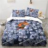 Set Biancheria da Letto 3D Grizzy e i Lemmings Copripiumino Singolo Stampato Copriletto Federa Cuscino 3 Pezzi Taglia Bambini Adulti