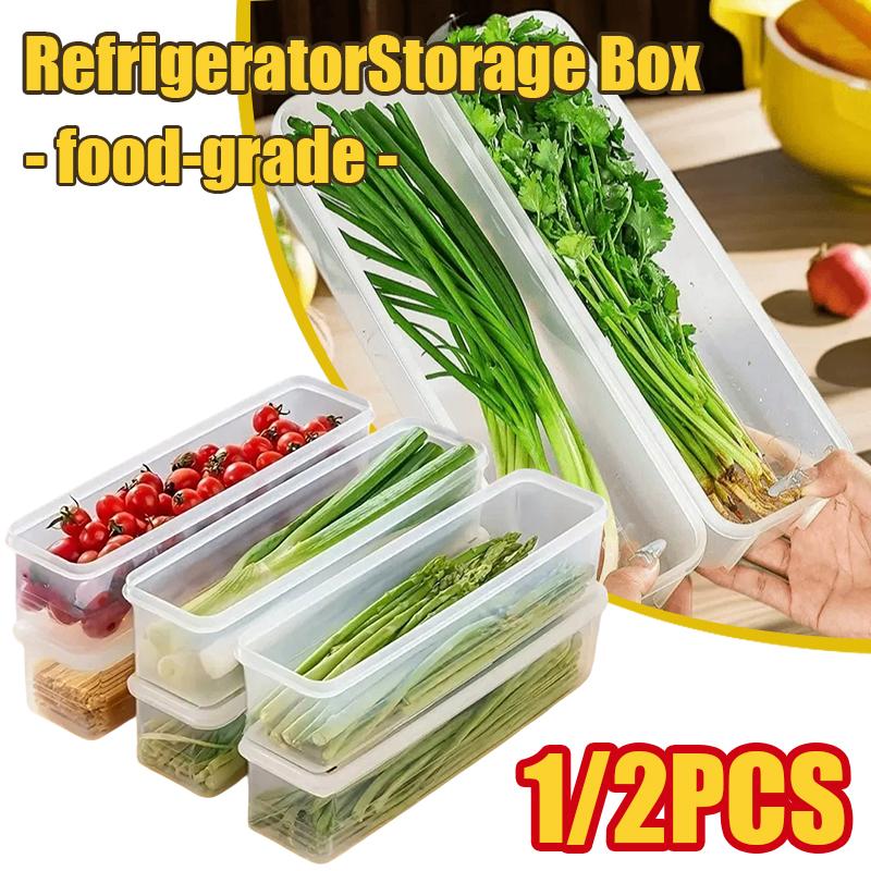 Refrigerator Fresh-keeping Organizer Boxes Vegetable Fruit Fresh-keeping Food Preservation Boxes Transparent Sealed Storage Box