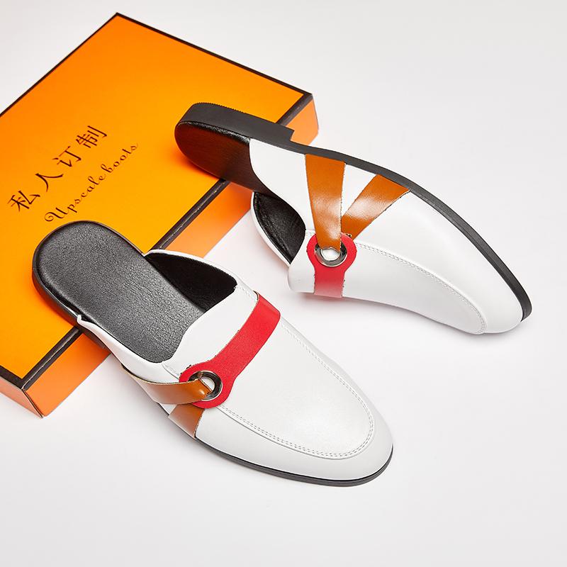 Fashionable Men Slippers European American Casual One-step Comfortable Business Brand Shoes British Gentleman Slippers Men