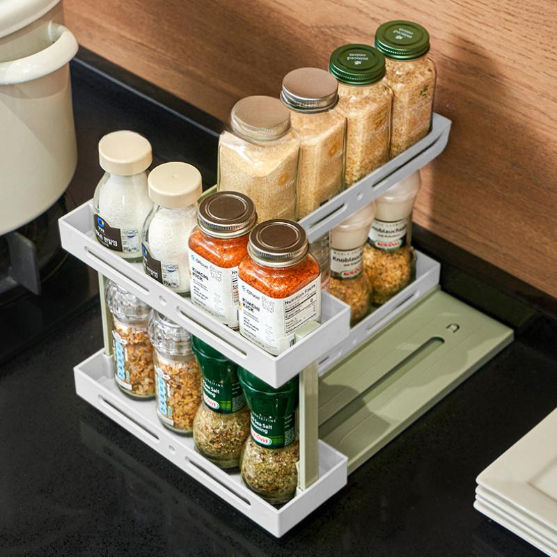 1 шт. многофункциональная вращающаяся выдвижная полка — фото 3