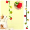 Plush Tomato Cat Scratch Toy Portable Simulated Fruit Cat Interactive Toy Cat Teaser Rope Pet