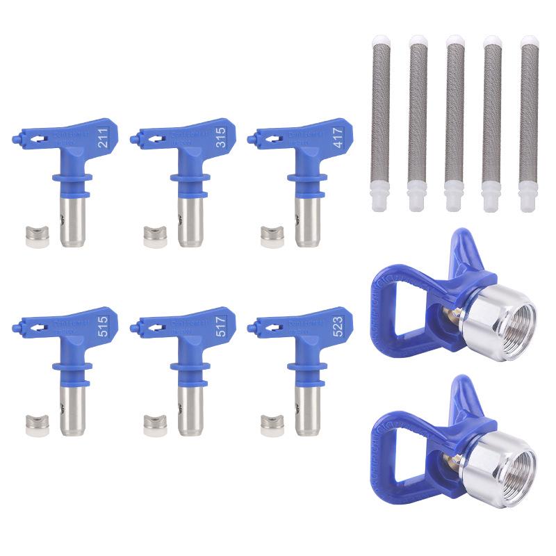 High-Pressure Airless Sprayer Kit: Nozzle, Duckbill Seat, Pipe, Spray Gun Filter, Extension Rod.
