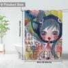 Aya Takano 1 Piece Of 150x180cm Printed Shower Curtain Partition Bathroom Waterproof And Mold Resistant