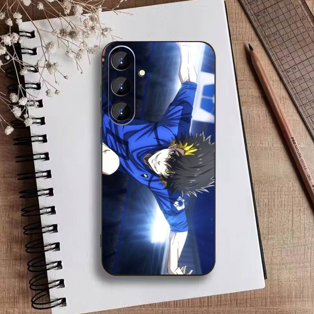 Anime Trent W-Blue L-Lock Phone Case For Samsung Galaxy A73,A72,A71,A70,A52,A51 Others Soft Black Cover