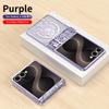 Mechanical Gear Circuit Pattern Plating Phone Case For Samsung Galaxy Z Flip 8 7 FE 6 5 4 Hinge Full Protection Shockproof Cover