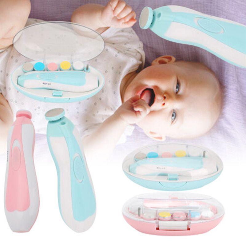 Kit de Aparador e Polidor Elétrico de Unhas de Bebê 6 em 1 Seguro e Eficaz