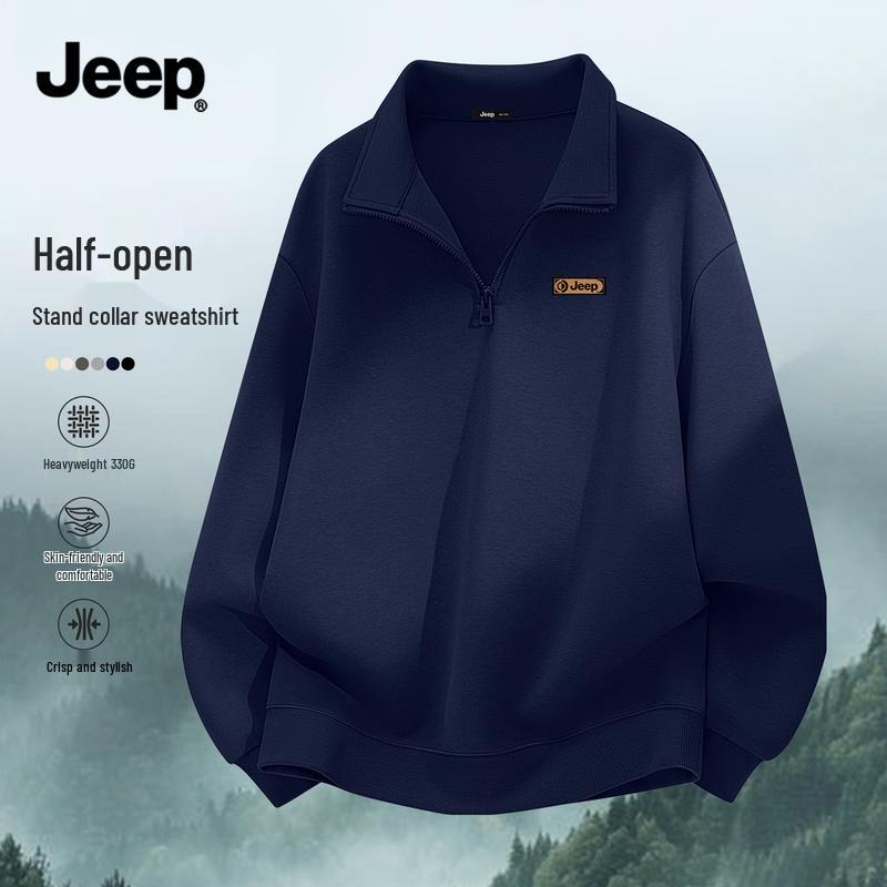 Jeep Men's Stand-Collar Quarter-Zip Sweatshirt